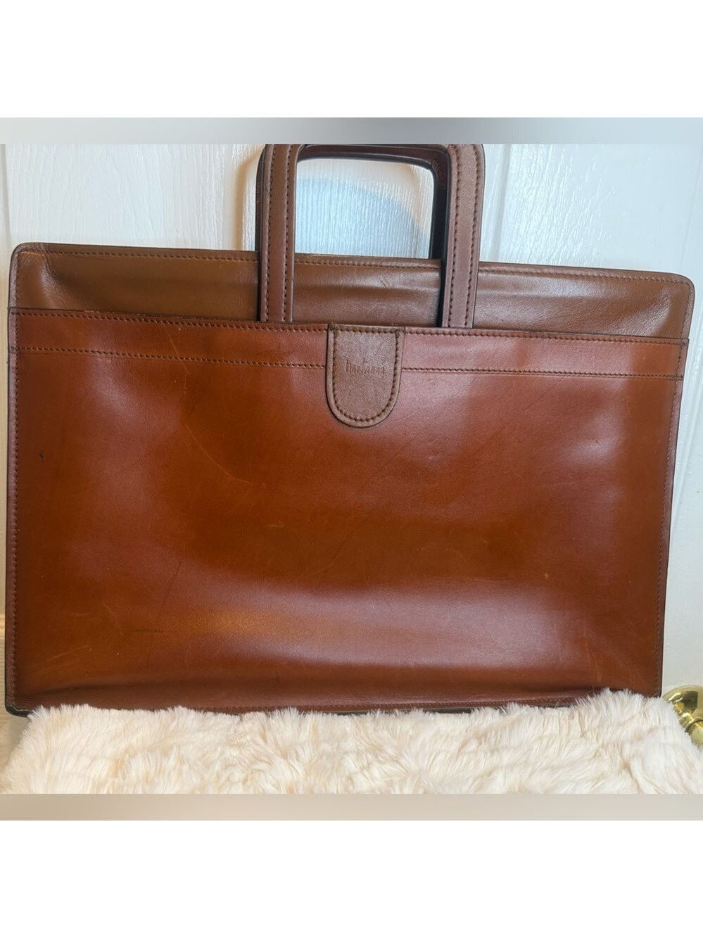 HARTMANN VINTAGE PORTFOLIO LEATHER EXECUTIVE STRUCTURED BRIEFCASE - Picture 3 of 14